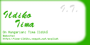 ildiko tima business card