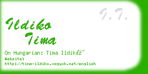 ildiko tima business card